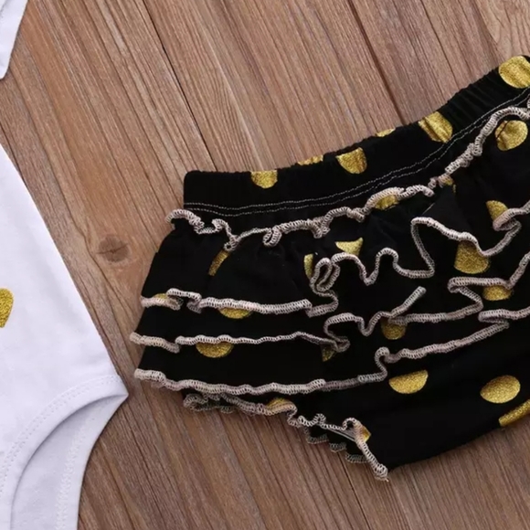 3 PCS newborn baby girl clothes romper shorts dot - Picture 4 of 6